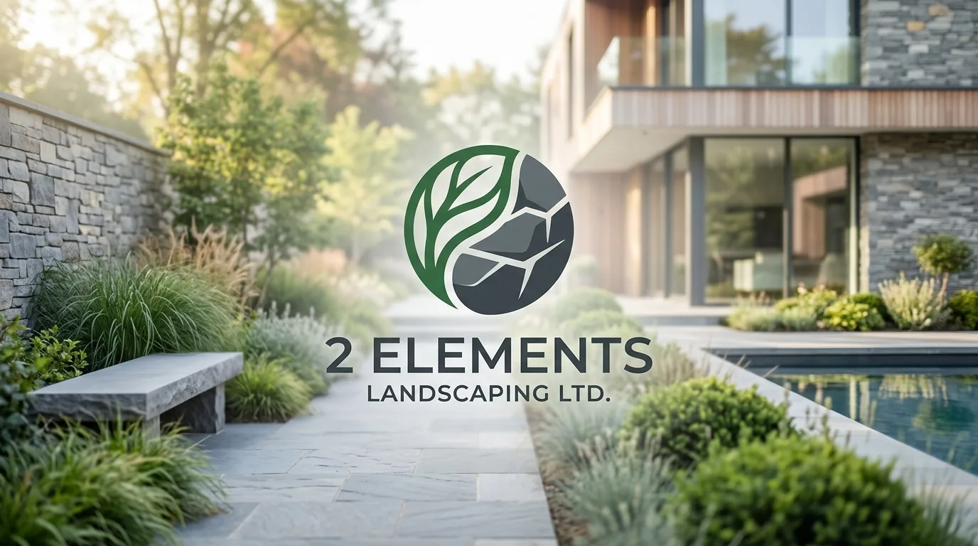 AI-generated directory artwork for 2 Elements Landscaping Ltd.; not an official logo or business project photo.