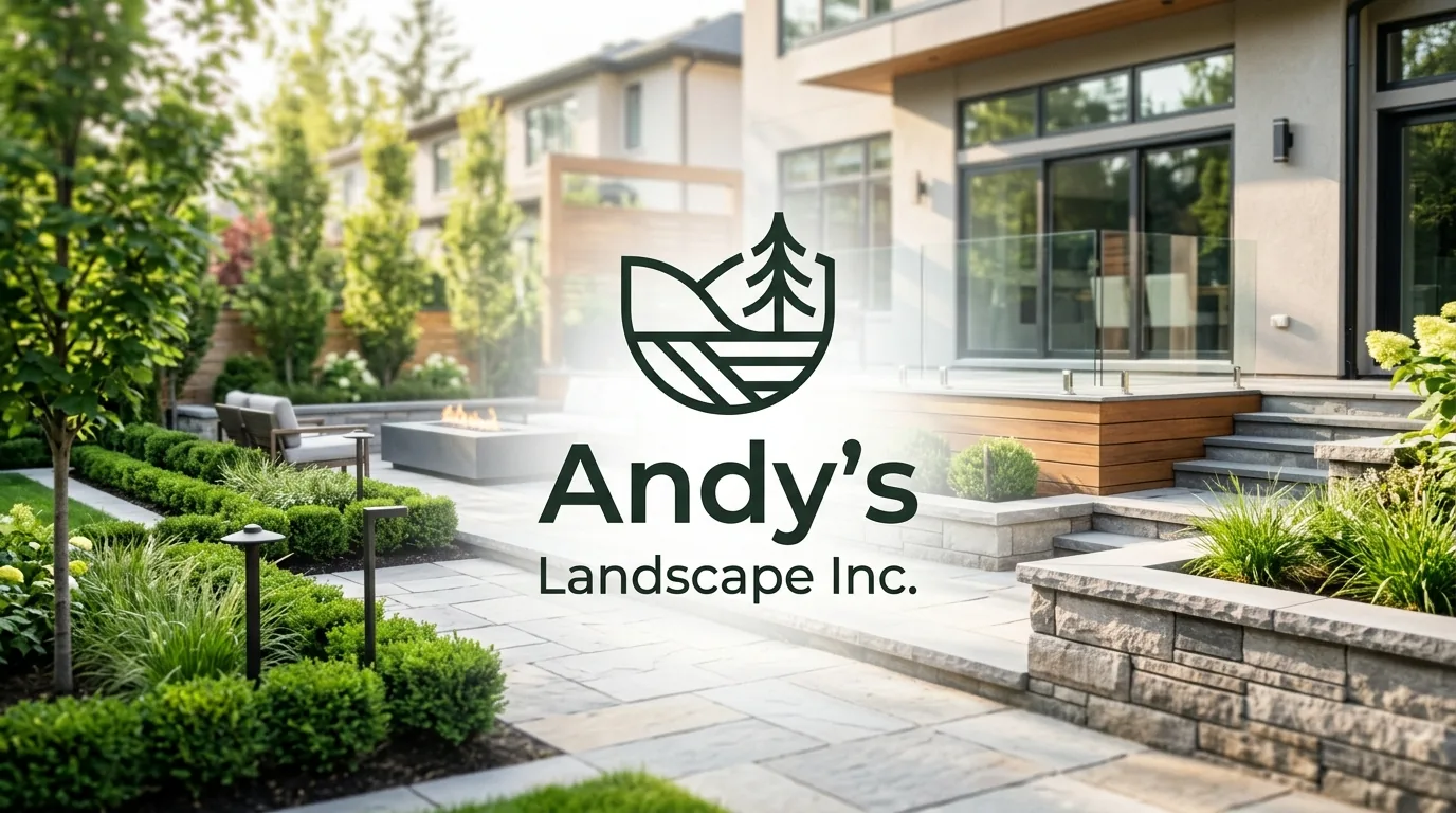 AI-generated directory artwork for Andy's Landscape Inc.; not an official logo or business project photo.
