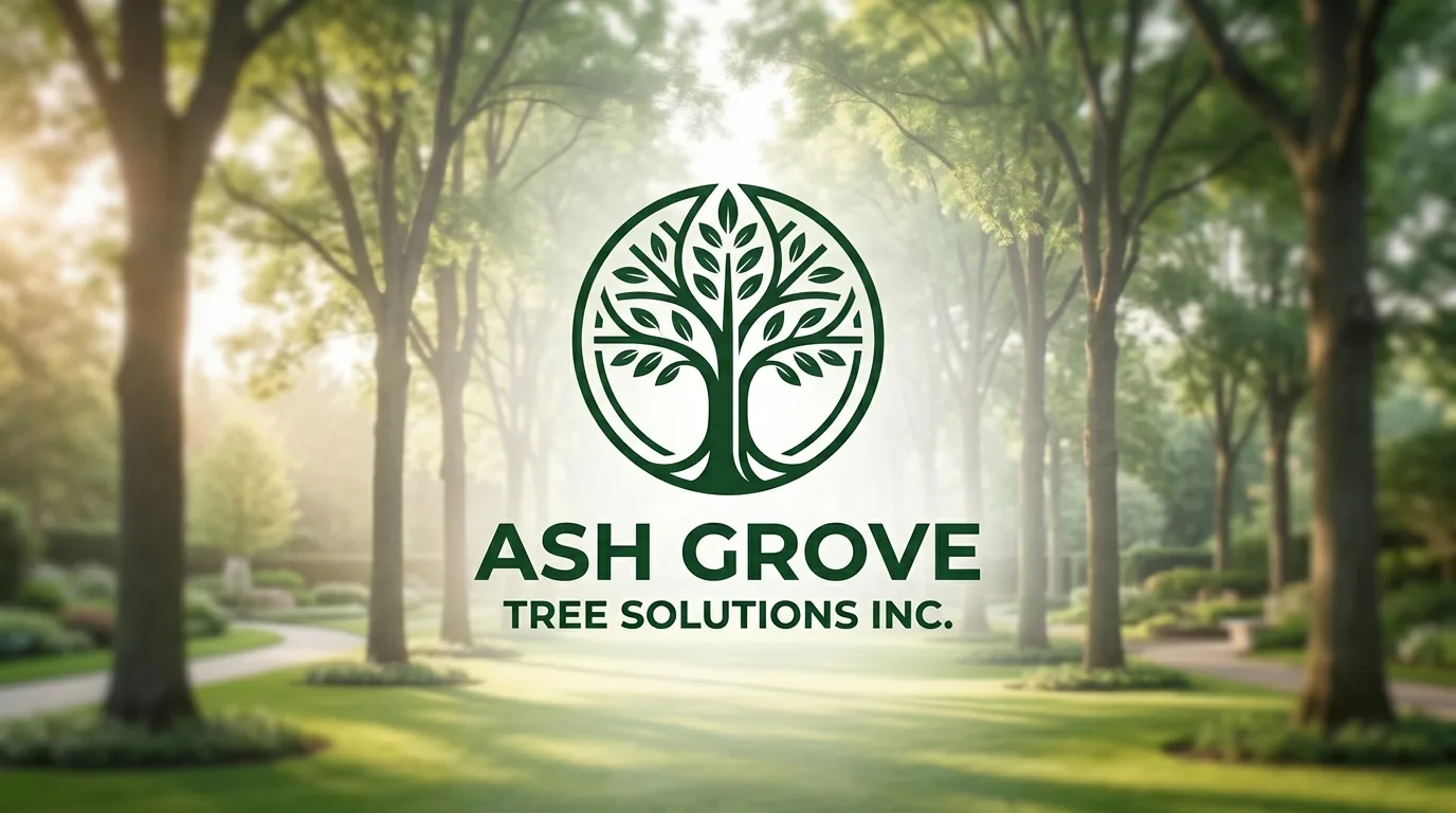 AI-generated directory artwork for Ash Grove Tree Solutions Inc.; not an official logo or business project photo.