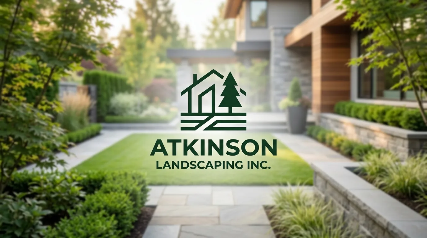 AI-generated directory artwork for Atkinson Landscaping Inc.; not an official logo or business project photo.