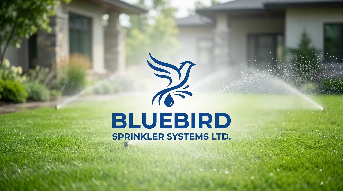 AI-generated directory artwork for Bluebird Sprinkler Systems Ltd.; not an official logo or business project photo.