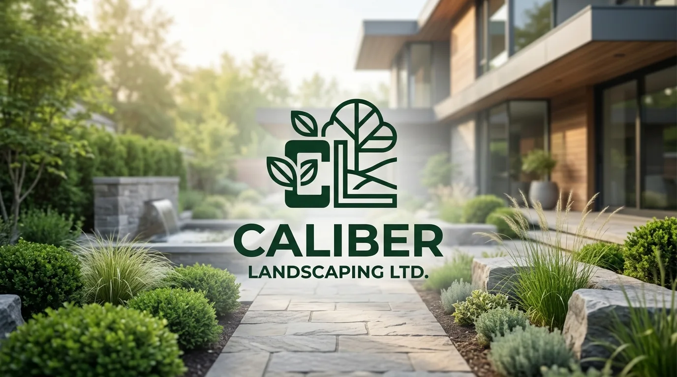 AI-generated directory artwork for Caliber Landscaping Ltd.; not an official logo or business project photo.