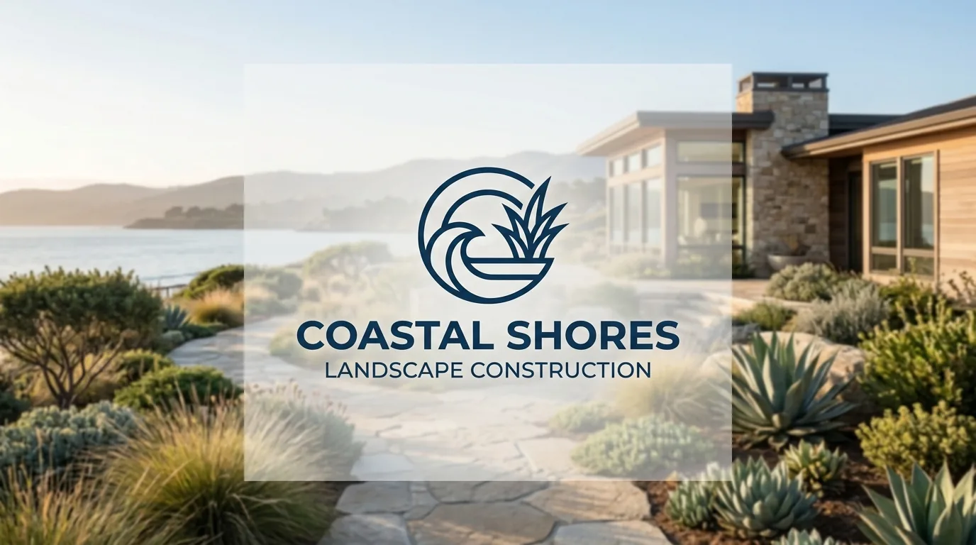 AI-generated directory artwork for Coastal Shores Landscape Construction; not an official logo or business project photo.