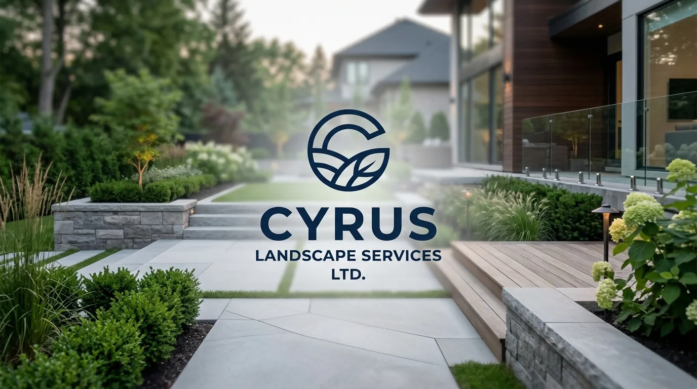 AI-generated directory artwork for Cyrus Landscape Services Ltd.; not an official logo or business project photo.