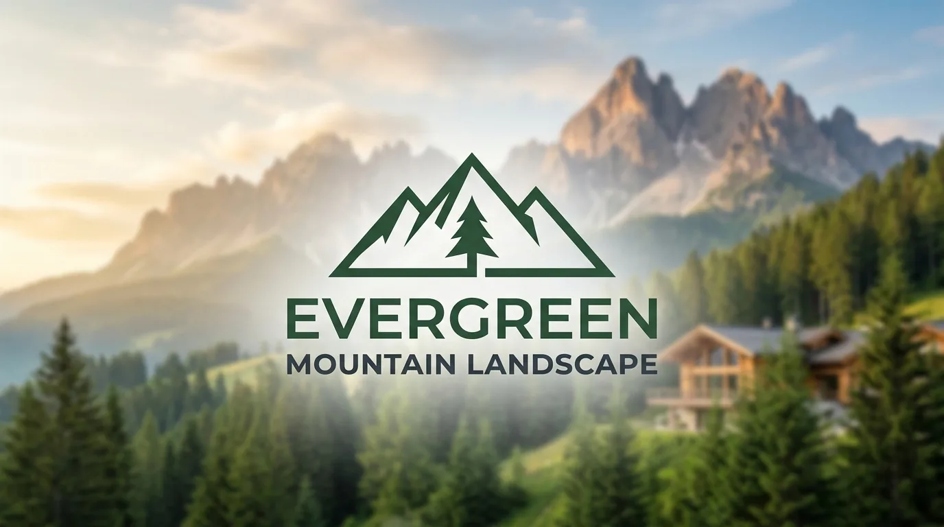 AI-generated directory artwork for Evergreen Mountain Landscape; not an official logo or business project photo.