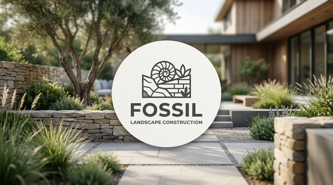 AI-generated directory artwork for Fossil Landscape Construction; not an official logo or business project photo.