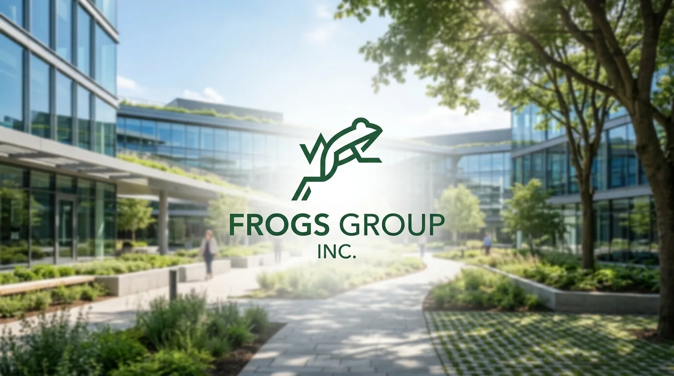 AI-generated directory artwork for Frogs Group Inc.; not an official logo or business project photo.