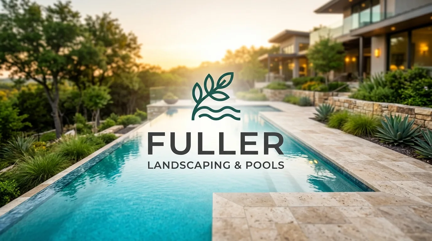 AI-generated directory artwork for Fuller Landscaping & Pools; not an official logo or business project photo.