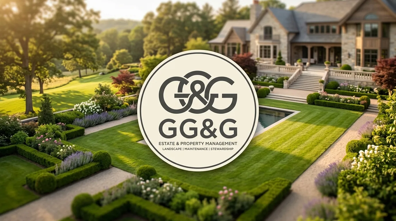 AI-generated directory artwork for GG&G - Grass, Gardens and Grounds Upkeep and Beautification Services; not an official logo or business project photo.