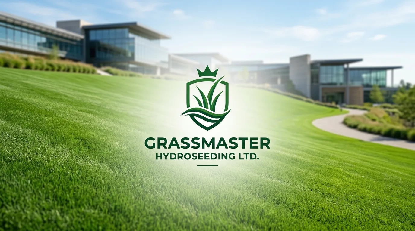 AI-generated directory artwork for Grassmaster Hydroseeding Ltd.; not an official logo or business project photo.