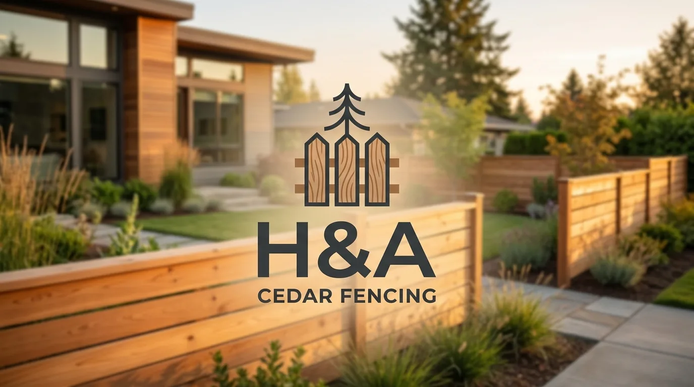 AI-generated directory artwork for H&A Cedar Fencing; not an official logo or business project photo.