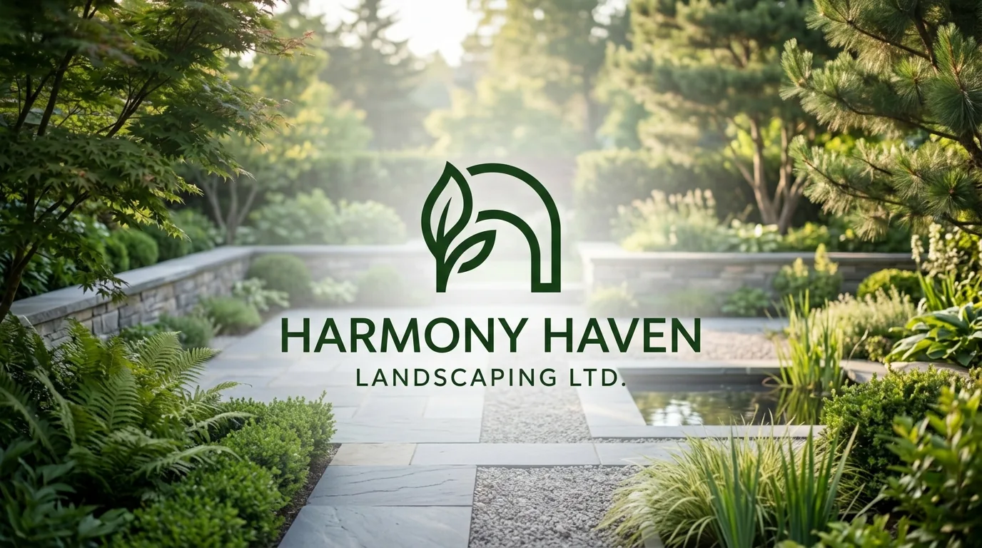 AI-generated directory artwork for Harmony Haven Landscaping Ltd.; not an official logo or business project photo.