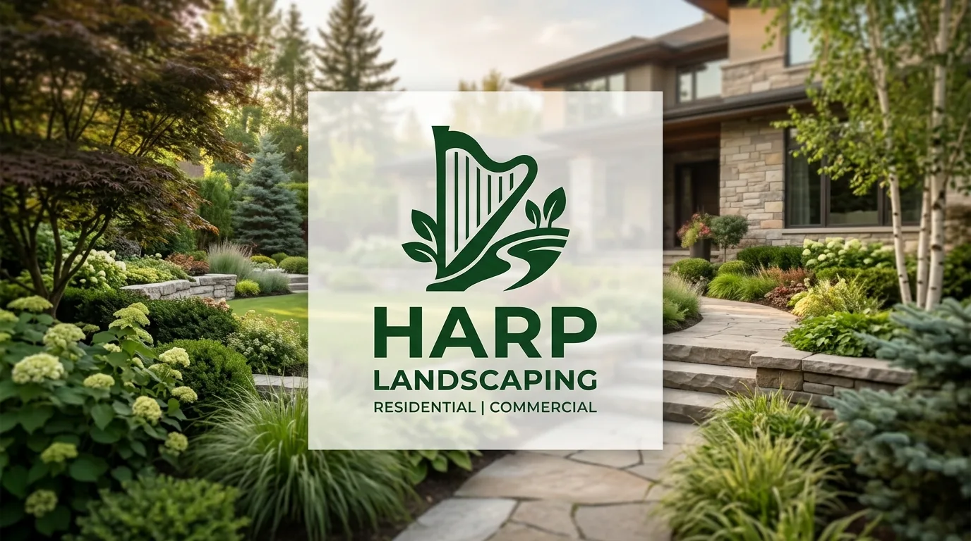 AI-generated directory artwork for Harp Landscaping; not an official logo or business project photo.