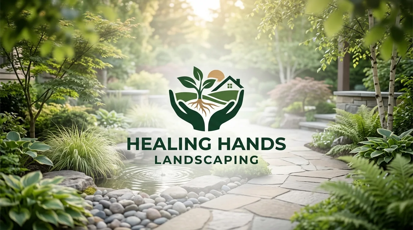 AI-generated directory artwork for Healing Hands Landscaping; not an official logo or business project photo.