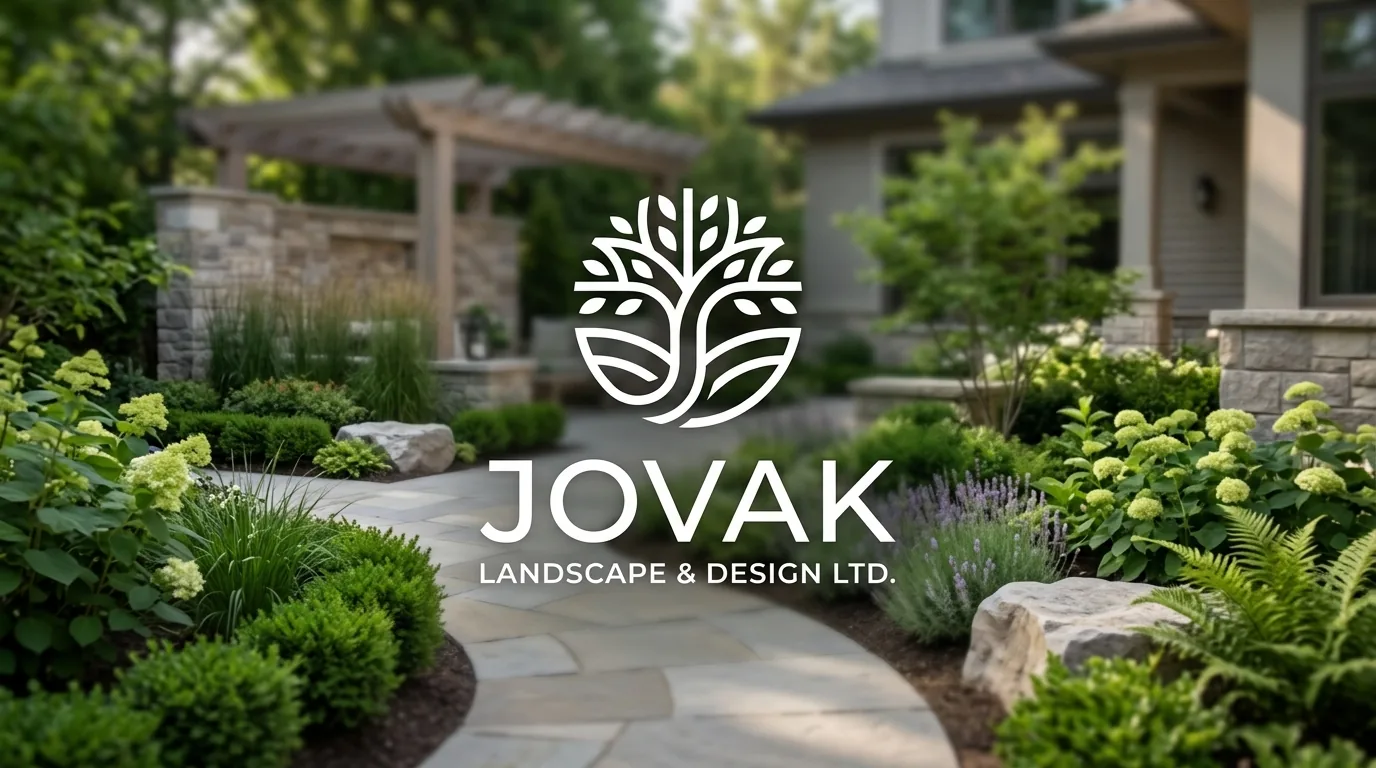 AI-generated directory artwork for Jovak Landscape & Design Ltd.; not an official logo or business project photo.