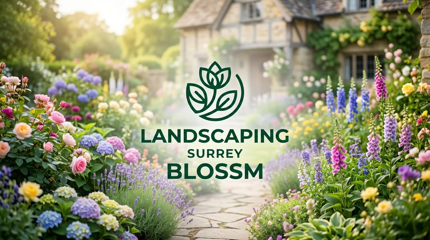 AI-generated directory artwork for Landscaping Surrey Blossm; not an official logo or business project photo.