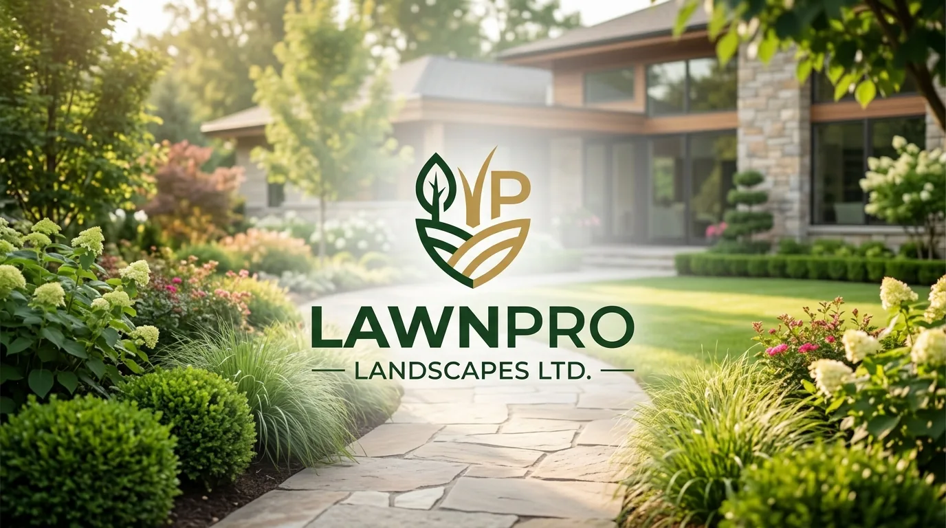 AI-generated directory artwork for LawnPro Landscapes Ltd.; not an official logo or business project photo.