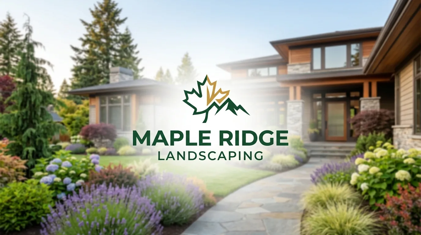 AI-generated directory artwork for Maple Ridge Landscaping; not an official logo or business project photo.