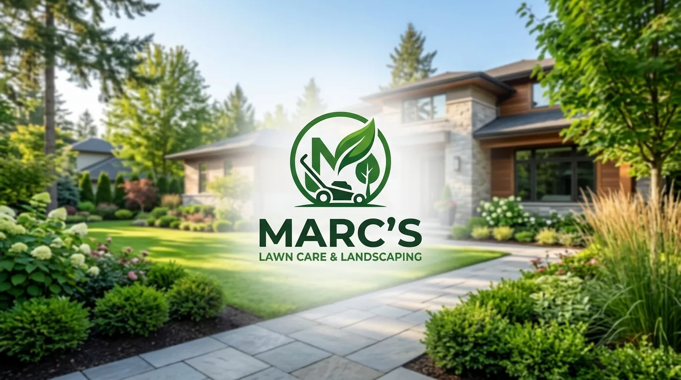 AI-generated directory artwork for Marc's Lawn Care & Landscaping; not an official logo or business project photo.