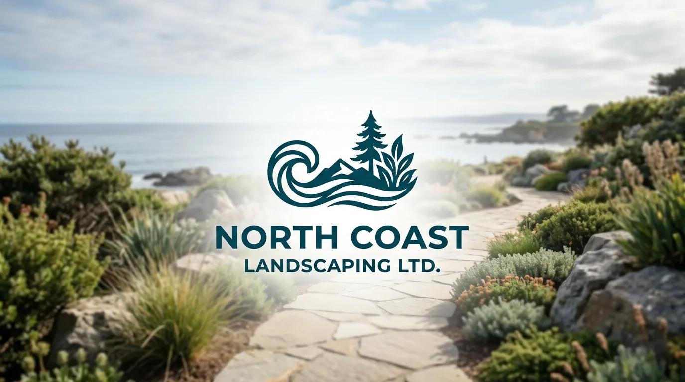 AI-generated directory artwork for North Coast Landscaping Ltd.; not an official logo or business project photo.
