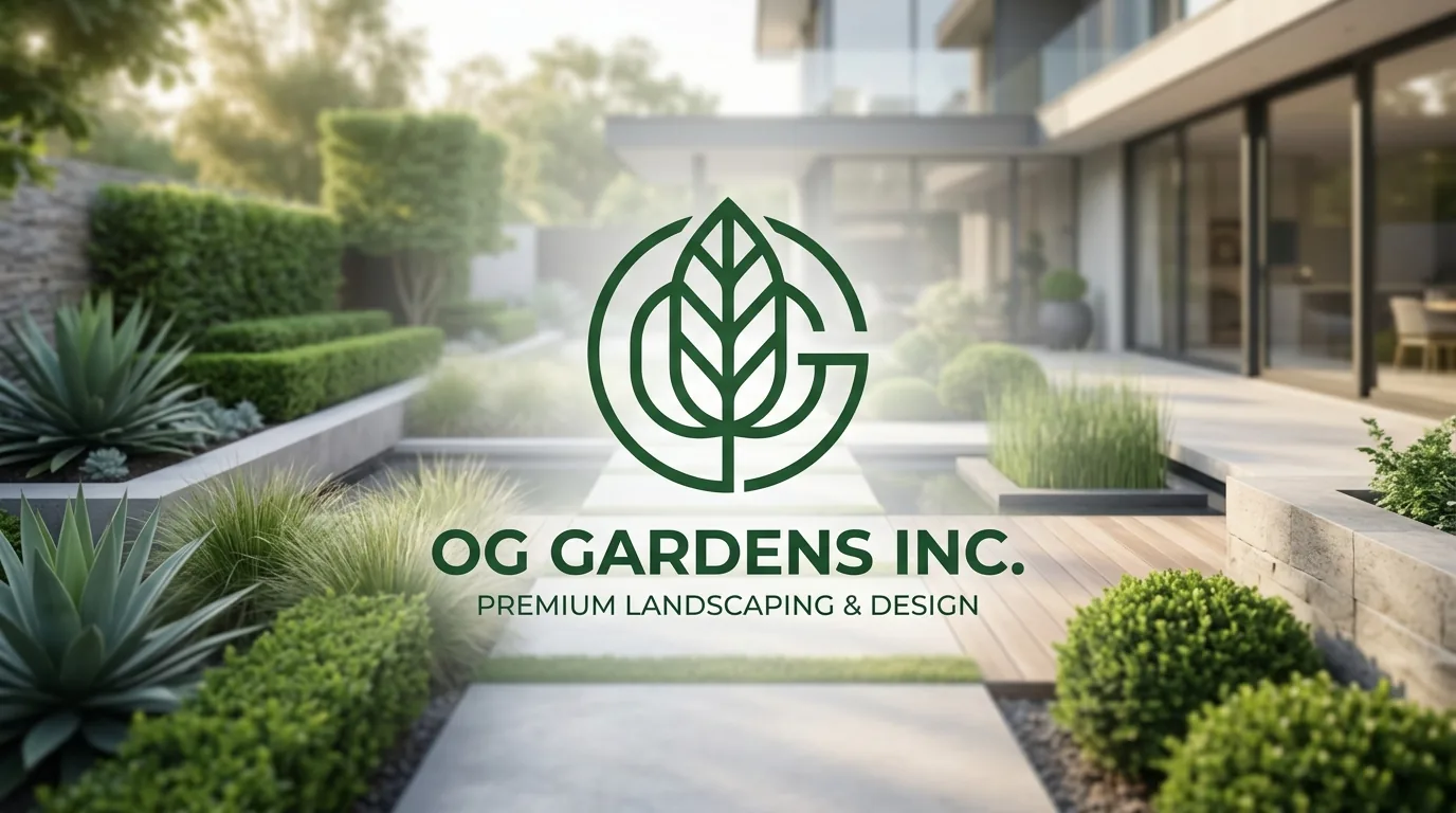 AI-generated directory artwork for OG Gardens Inc.; not an official logo or business project photo.