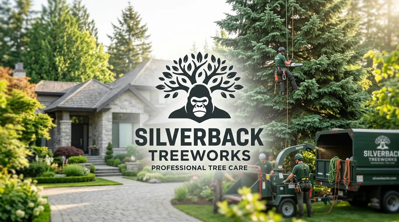 AI-generated directory artwork for Silverback Treeworks; not an official logo or business project photo.