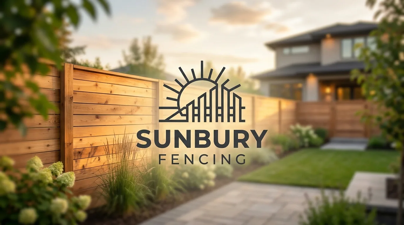 AI-generated directory artwork for Sunbury Fencing; not an official logo or business project photo.