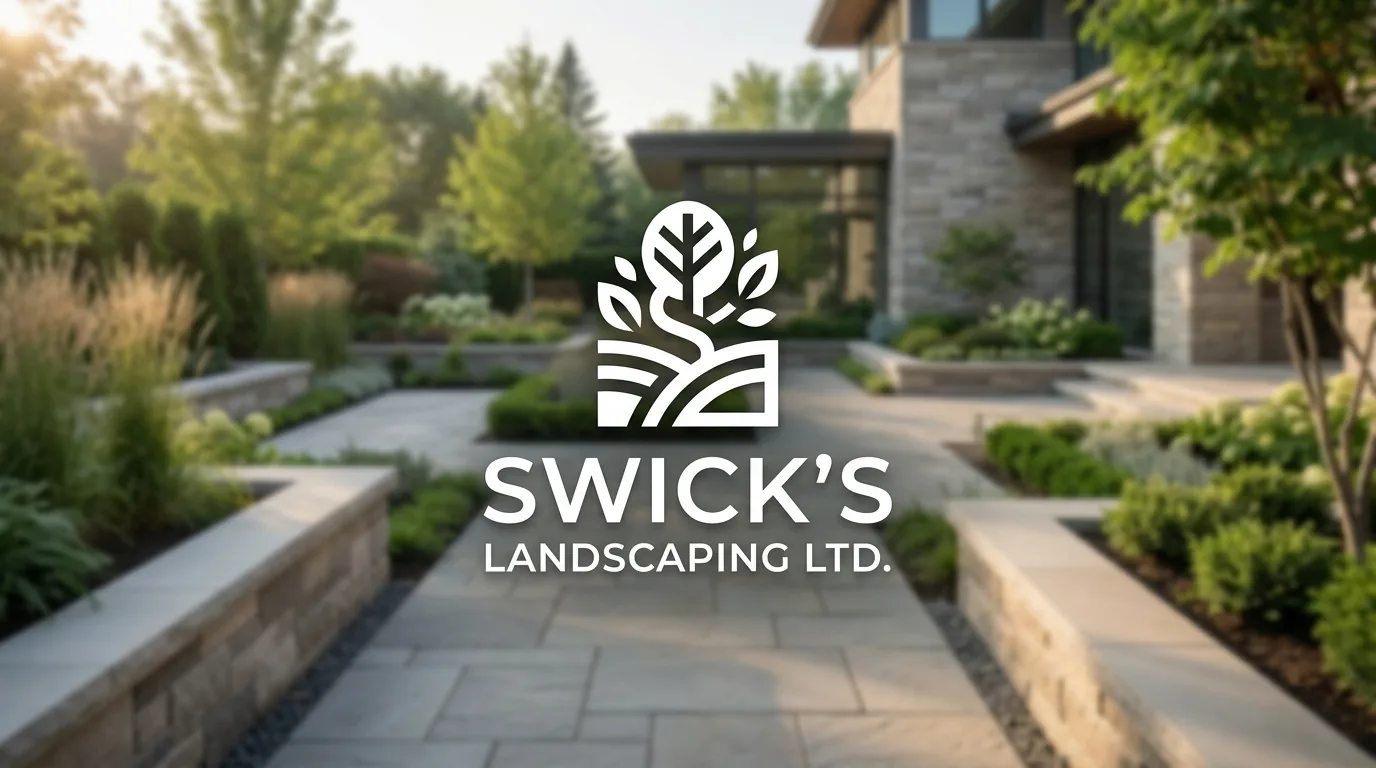AI-generated directory artwork for Swick's Landscaping Ltd.; not an official logo or business project photo.
