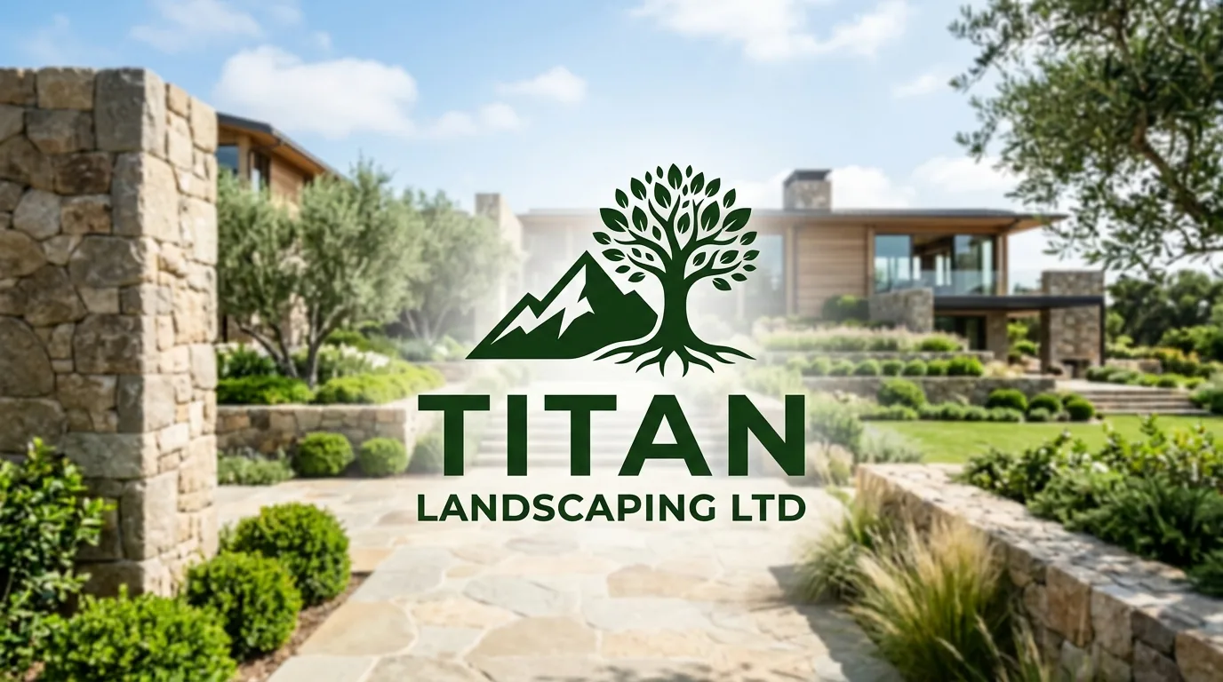 AI-generated directory artwork for Titan Landscaping Ltd; not an official logo or business project photo.