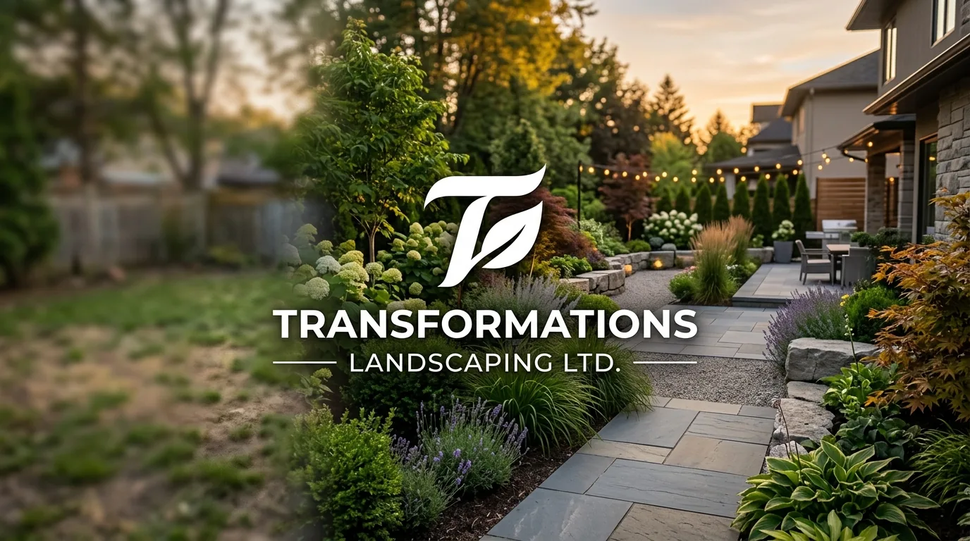 AI-generated directory artwork for Transformations Landscaping Ltd.; not an official logo or business project photo.